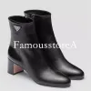 Bottines en cuir pour femmes, bottes de styliste avec fermeture éclair, couche supérieure en cuir de vache mat, coton et cachemire, bottes courtes et longues