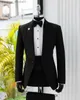 Herrenanzüge Blazer Neue Ankunft Männliche Anzüge Slim Fit 2 Stück Schal Revers Elegante Klassische Männer Hochzeitsanzüge Bräutigam (Blazer + Hosen) Kostüm Homme L230914