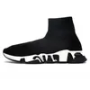 2023 Designer Socks Buty Mężczyzny Speeds Graffiti Treners 1.0 2.0 Platforma Męska biegacz biały but skarpetka damska sneaker klasyczny trampki Treakerów prędkości Rozmiar 36-45