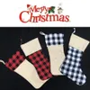 Sublimation Christmas Stocking Blank Halloween Decoration Candy Socks Santa Stocking Gift Bag Heat Transfer Printing Festival Ornaments Tree Pendant