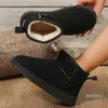 Stiefel Schnee für Damen im Herbst, Plüsch-Isolierung, kurze Stiefel, dicke Sohlen, Baumwollschuhe, Damen, groß