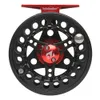 Carretilhas de pesca com mosca 2 preto vermelho 3 4WT 230912