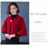 Przylądek kobiet! Qipao Cape w stylu zewnętrznym 2022NEW Koreański styl stały kolor Inverness WSZYSTKIE JESTNIE JESTNIE I Zimowe swetra z L230914