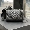 10A bolso de diseñador para mujer bolso de mano para mujer bolsos de diseñador bolsos de moda bolsos de hombro de lujo cadena de metal oro plata bolso de mujer L