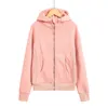 LU-923 Woemn Full Zipper Jacket Embroidery Hoodies Women Yoga Outfits Sports Leisure Plush Hoodie