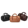 Kvällspåsar liten lyx flätad kudde handväska för kvinnor äkta läder vävda kvinnliga handväska mode damer axel crossover
