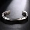 Bracelet personnalisé rétro noir et argent pour hommes, bracelet en acier inoxydable, manchette Viking nordique, cadeau de charme