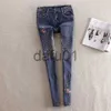 Kvinnors jeans kvinnor strass leggings denim jeans kvinnor byxor mager stretch plus size blyerts smal vintage byxor x0914