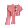 Clothing Sets Girls Casual 2Pcs Kids Tracksuit Cute Clothes Summer Top And Pants Suit 1-10Ys Fashion Children Designed Sport Set