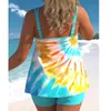 Vrouwen Badmode 2023 Grote Maat Print Tankini Badpakken Plus Vrouwen Hoge Taille Badpak Vrouwelijke Push Up Badpakken Rok