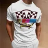 Camisetas para hombres Camiseta de verano Impresión 3D Manga corta Casual Top Calle al aire libre Retro Ropa de talla grande Shi