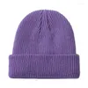 Basker curling fast färg hålla varm utomhus unisex skalle cap höst vinter elasticitet män beanie stickad hatt