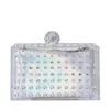 Gu Ling Jing Guai Bagage 2023 New Fashion Dinner Bag Women's Handheld Väska med diamant inbäddade akrylväska Transparent kvinnors väska 230914