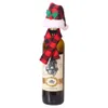 Frohe Weihnachten Weinflaschenhüllen, rote Mütze, Schalhülle, festliche Party, Zuhause, Restaurant, Weihnachtsdekoration