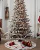 Décorations de Noël, cloche à fleurs, jupe d'arbre de père noël, fournitures pour la maison, jupes rondes, couverture de Base