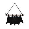 Decoratieve beeldjes Halloween vleermuis handgeweven zwart ornament decoratie hanger muur opknoping