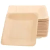 Disposable Dinnerware 50 PCS Tableware Wooden Plate Fruit Platter Wedding Plates Degradable