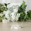 Porte-clés 5pcs clair vierge acrylique hexagonal mariage banquet siège carte nom table numéro bricolage fête dîner décoration d'affaires