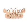 Gouden Grillz Tanden Set Hoge Kwaliteit Heren Hiphop Sieraden Sier Zwarte Holle Grills Drop Levering Dhbgn