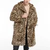 メンズファーフェイクファーヒョウジャケットコート2021メンフェイクファーコート豪華な冬の温かいぬいぐるみジャケットファッション人工メンズアウトウェア高品質L230914
