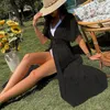 Damskie stroje kąpielowe Long Beach Cover Up Dresse szata de Plage Vestidos Playa Bikini Pareos Mujer Beachwear 2023 Summer 230914