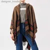 Mantella da donna Poncho Mantella con cappuccio Scialle classico da donna Avvolge Cardigan Sciolto aperto sul davanti Elegante coperta con nappa Scialli L230914