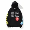 Designer hoodies män graffiti brev tur mig jag ser spöken tröja fleece street hiphop pullover lös luvtröja långärmad tröja herrar polo hoodie