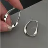 Hoop Earrings 925 Silver Needle Piercing Big Circle Earring For Women Girls Lovely Party Wedding Gifts Jewelry Eh006