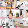 Ddemsmoe Pocket Mini Printer ، طابعة حرارية محمولة لهاتف iOS Android الذكي ، قائمة صور ملصق ملصق ملصقات ملصقات ملصقات Mobile Mobile Notes Inkless Smart Printing