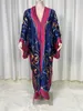 Bikini de maillots de bain pour femmes Sweet Lady Lady Pink Boho Print Self Belted Front Open Long Kimono Robe Bel