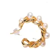 Dangle Earrings Classical Real Freshwater 4-5MM Pearl Gold Plated Drop Nice Party Wedding Women Gift 10 Pairs/lot