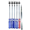 3.0Y Triwing PH0 Phillips T8 T9 T10 con agujero Torx juego de herramientas de destornillador para PS3 PS4 XBOX herramienta de reparación 220 set/lote