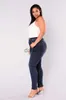 Dżinsy dżinsy chude dżinsy legginsy kobiety wysokie talii spodnie kobietom swobodny ołówek duży podwórko szczupły dżinsy ciemnoniebieskie spodnie x0914