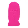 Neon Balaclava Üç Delikli Kayak Maskesi Taktik Maske Tam Yüz Maskesi Kış Beanie Hat Akrilik Örgü Skimasker Cadılar Bayramı Partisi 16 Renk Toptan M260E