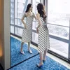 캐주얼 드레스 패션 폴카 도트 여름 드레스 스파게티 스트랩 v 넥 홀리데이 해변 여성 매일 착용