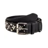 Belts PU Leather Belt With Metal Buckle Punk Women Star Rivet Waist Strap 103cm For Casual Corset Trousers Pants Skirt