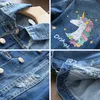 Jackor Bear Leader Girls Denim Coats Brand Spring Kids Jackets Kläder Tecknad kappa broderi Barn Kläder för 3 8y 230914