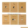 Pendant Necklaces Women Necklace 12 Zodiac Sign Coin Gold Chain Aries Taurus Scorpio Pendants Charm Star Choker Astrology Fashion Jewe Dhzab