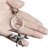Nyckelringar Fitness Viktlyftning Pendant Keychain Gift för män Sportsman viktlyftare Key Chain Diy Metal Holder Keyring Jewelry
