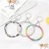 Ciondoli per cellulare Ciondoli Colorf Bracciale con strass Sile Portachiavi Uni Charm Bangle Portachiavi per auto Bracciale da polso Hoop Ciondola Portachiavi Party Gif Dhyrv