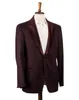 Mens Blazers Autumn Kiton Light Wine Red Camel Hair Business Suit