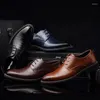 Dress Shoes Classic Derby Men Leather Simple Style Lace-up Casual Business Wedding Party Comfortable Shoe Drop