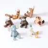 Cartoon animal scratch free adhesive hook resin three-dimensional room decoration adhesive hook household socket power cord head hanger