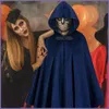Women's Cape Hoodie Cape för män Hooded Cloak för Cosplay Costume Halloween Costume For Men Women For Nightclub Stage Shuo2SG L230914