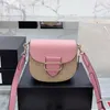 C torba luksusowa torba designerska c litera torby na crossbody dla kobiet lustro jakość torebka torebka skórzana żeńska moda modna torba na ramię z torbą na kurz różowy