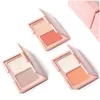 Blush cmaadu Två tonrosa höjdpulverpulver konturpalett dlicate naturlig modifiera ansiktet något full naken reparation makeup drop dhvgz