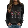 Women's Hoodies Christmas Sweatshirt Crew Neck Long Sleeve Jumper Casual Tops Sweatshirts Pullover 2x