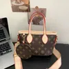 Bolsa de designer feminina bolsa de ombro sacolas bolsas nunca compras completa bb mulheres luxo clássico flor alça de ombro larga 2 unidades / conjunto bolsa de praia carteira de embreagem vendas quentes