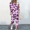 Sweats à capuche pour femmes 2023 Automne 2 pièces Ensemble Femmes Tenues Ensembles assortis Streetwear Street Style Imprimé Floral Survêtement Dames Survêtement Femme