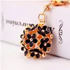 Chic Hollow Out Flower Metal Key Chains Rings Exquis Purs à bandoulière Pendre boucle pour les clés de voiture Keychains Drop Livraison